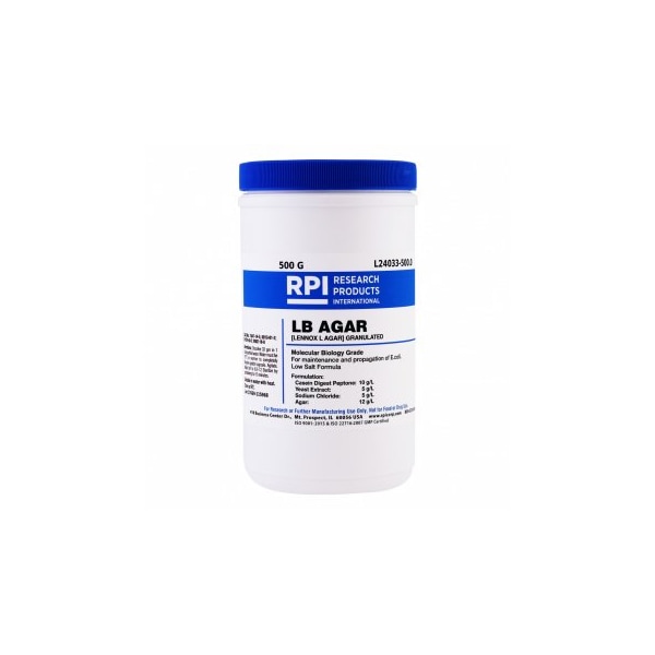 LB Agar, Low Salt Formula, Granulated, 500 G